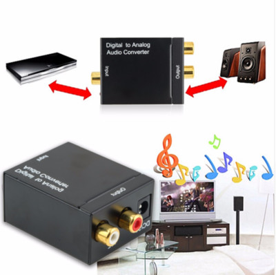Optical Coaxial Toslink Digital to Analog Converter Adapter RCA L/R 3.5mm ASS