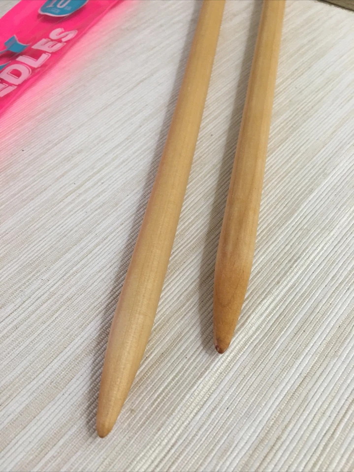 Agujas de tejer de madera gruesas gigantes Det’s de colección 15 mm de arce envío gratuito Foto 4 de 4