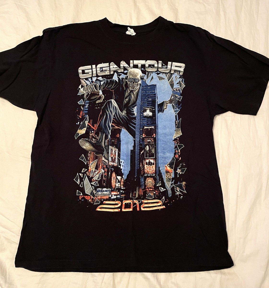 メガデス Megadeth ロンT Giant by Anvil USA製 Megadeth Gigantour 2012 Shirt Large Anvil Double Sided Heavy Metal