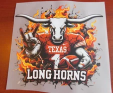 Texas Longhorns 8" DTF Heat Transfer Iron On FREE Shipping   (8)