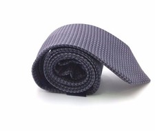  95 Club Room Mens Gray White Check Dot Neck Tie Dress Casual Necktie 59x3.25