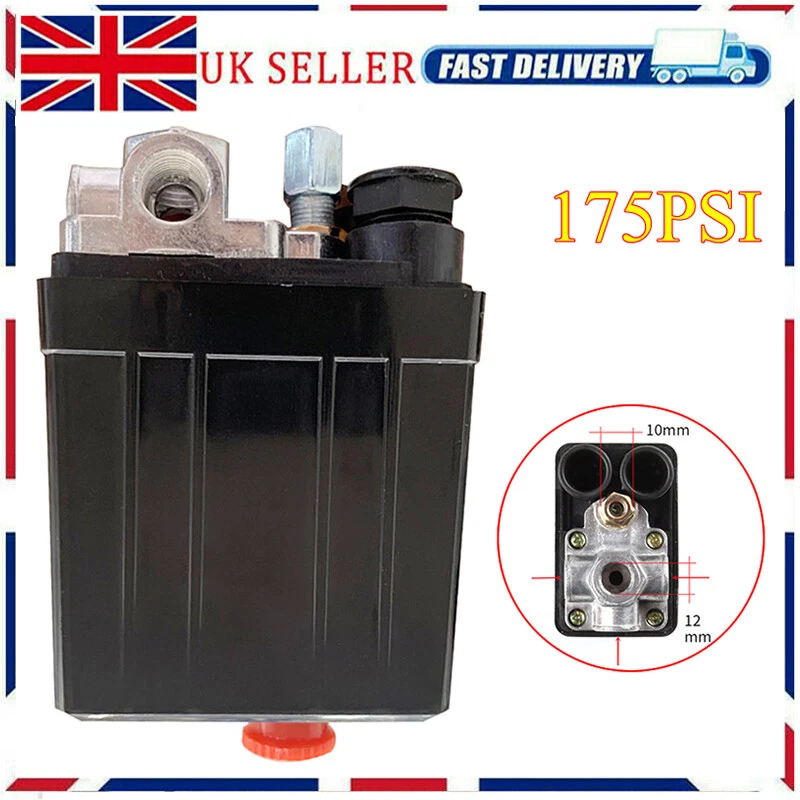 Air Regulator Compressor Pressure Control Switch Valve 175 PSI Relief Gauge UK