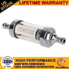 Universal Fuel Filter ​Clear View Inline 8mm 5/16" Inlet Outlet Petrol Diesel