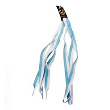 Titan Blue and White Thick Shoelaces-52 Inch-Striped-Sneakers-Boots-Hi Tops