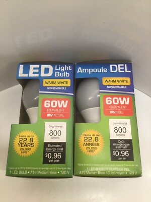 LED Light Bulb 60w. 2 Light Bulb New