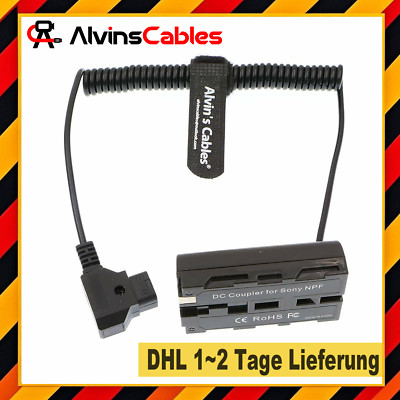 NP F550 Dummy Akku zu D-Tap Coiled Stromkabel für Sony NP F970 f570 Atomos Ninja