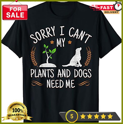 2025/Plants And Dog Lover Gardener Funny Gardening T-Shirt