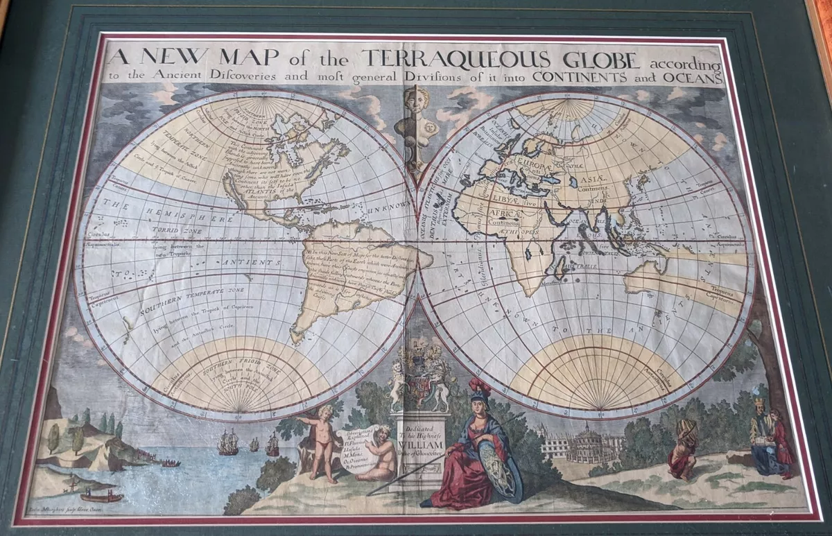 A new map of the terraqueous globe according to the ancient