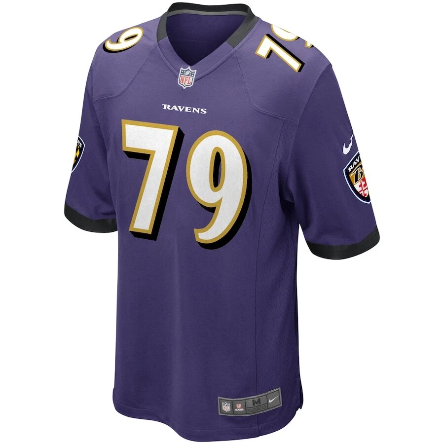 Nike Baltimore Ravens No79 Ronnie Stanley Purple/Black Men's Stitched NFL Elite Fadeaway Fashion Jersey