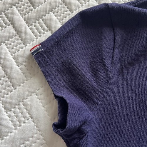 US Polo Assn Vintage Retro Damen Navy Blau Polokragen Kordelzug, Größe S - Bild 10 von 11