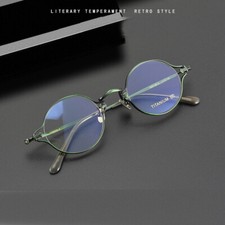 Round Vintage Eyeglass Frames Men Pure Titanium Glasses Women Japanese Style