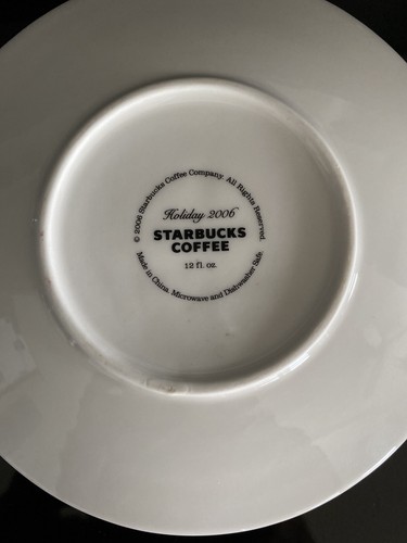 Starbucks Holiday 2006 Coffee Cup & Saucer - RED - 12 Oz - Christmas Tree - Picture 7 of 7