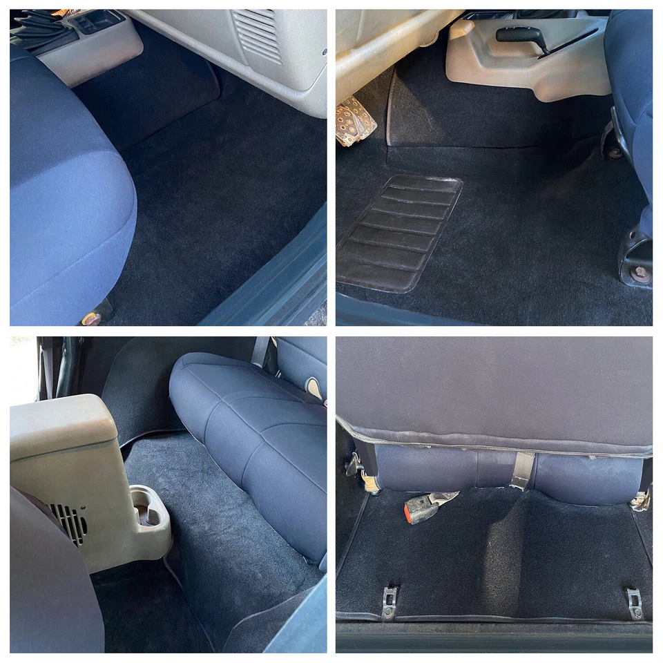 Juego completo de alfombrillas negras KOJEM 6 piezas para TJ Jeep Wrangler 1997-2006 Foto 3 de 4