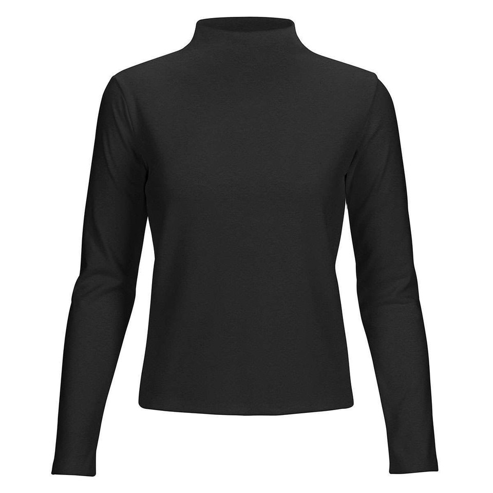 MANGDIUP Women's Mock Turtleneck Long Sleeve Top - Slim Fit, Soft Rayon Spandex, Burgundy, XX-Large