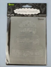Darice Embossing Essentials Folder 1218-17 Fancy Cake Craft Scrapbooking Wedding
