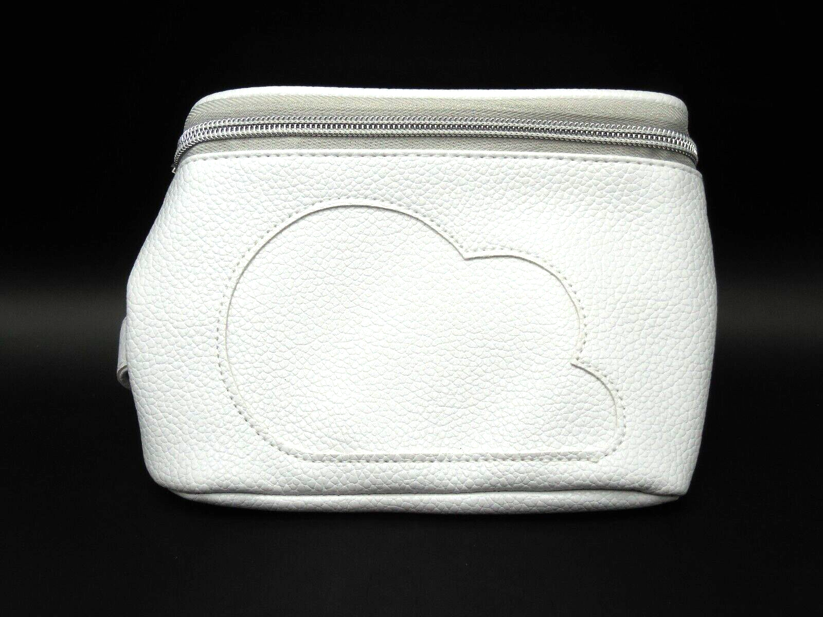 Faux Pebbled Leather Ghost Gray Fanny Pack with Cloud Cutout 8x5.5x1 Inch-image