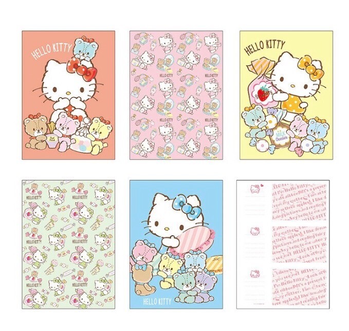 Hello Kitty PHOTO ALBUM 5 Books Box 210 Pockets SANRIO Kawaii Cute
