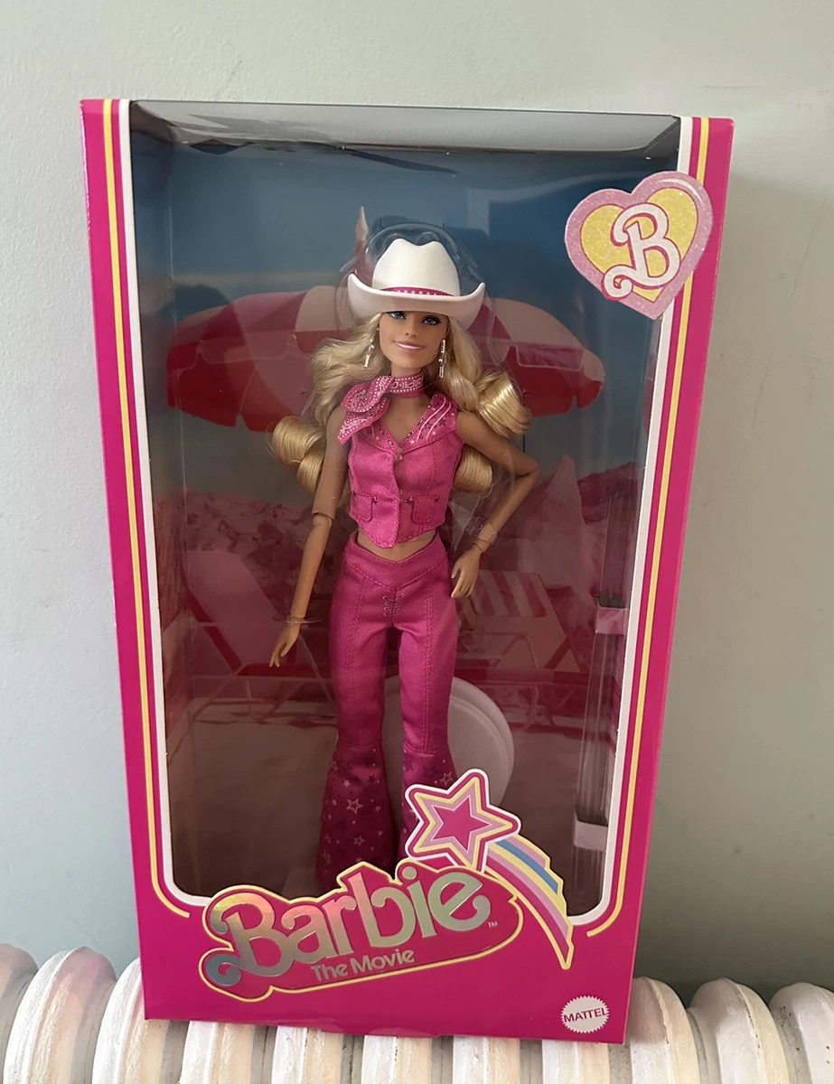 Mattel Barbie The Movie Collectible Barbie Doll Pink Western Outfit