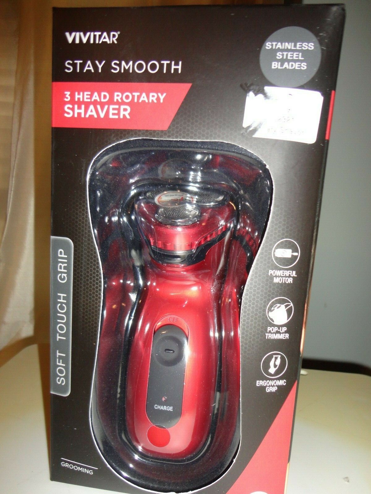VIVITAR STAY SMOOTH 3 HEAD SOFT TOUCH GRIP ROTARY SHAVER eBay