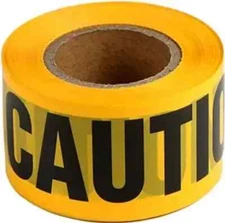 Yellow Caution Barricade Tape, 3'x 300' Single Pack One Roll Construction Ready