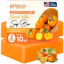 Persimmon Soap Bar for Body Odor Control – Purifying Deodorizing Body Wash with