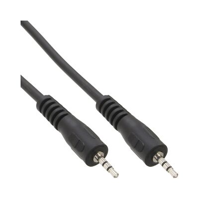 Klinke Kabel 2,5mm Stecker an Stecker Stereo 0,5m 1m 2m 3m 5m Schwarz Inline