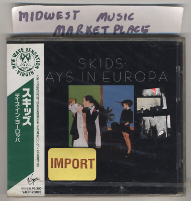 CD Skids Days In Europa VJCP23105PROMO Virgin, Virgin Japan プロモ /00110 Skids - Days In Europa - New MINT Sealed 1991 Virgin Japan CD w