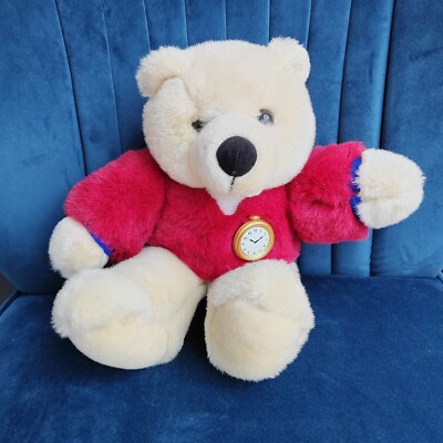 Dan Dee Taschenuhr Teddybär Plüschtier Stofftier Vintage kuschelig entzückend Pullover