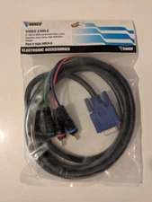 Vanco S-VGA Male to RGB Video Cable VGA-3RCA-6