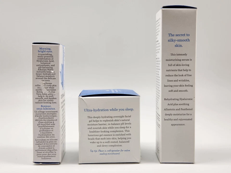 3 PC DERMA E Hydrating Alkaline Hyaluronic Overnight  Cream + Serum + Eye Gel - Image 4 of 4