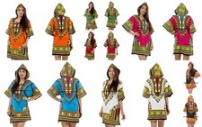 Hippie Dashiki Men Shirt African Vintage Women Top Haute Tribal Blouse One Size