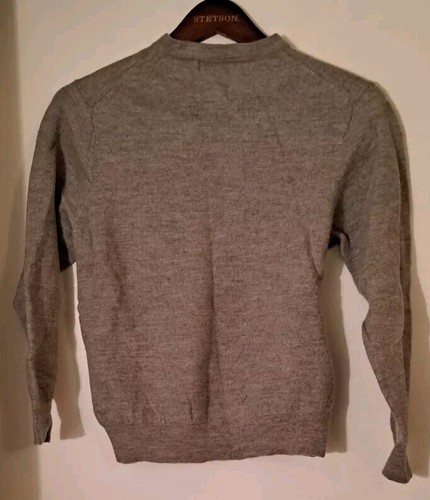 Davis & Squire Extra Fine Merino Wool Sweater Kids Size XL Grey - Picture 2 of 6
