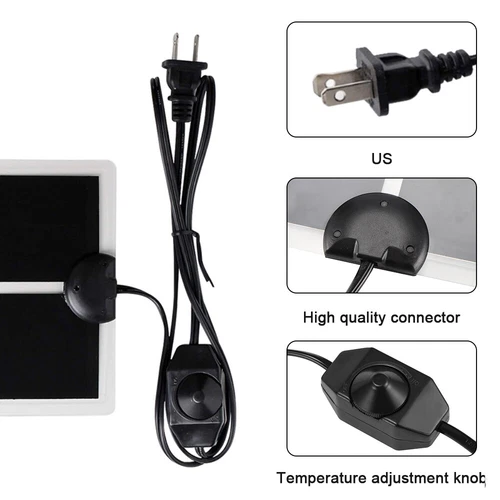2x 7W 15*28CM Pet Reptile Heater Under Tank Heating Pad Aquarium Lizard Mat NEW - Bild 3 von 20