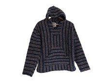 Baja Joe hoodie Mexican Drug Rug poncho pullover size Small
