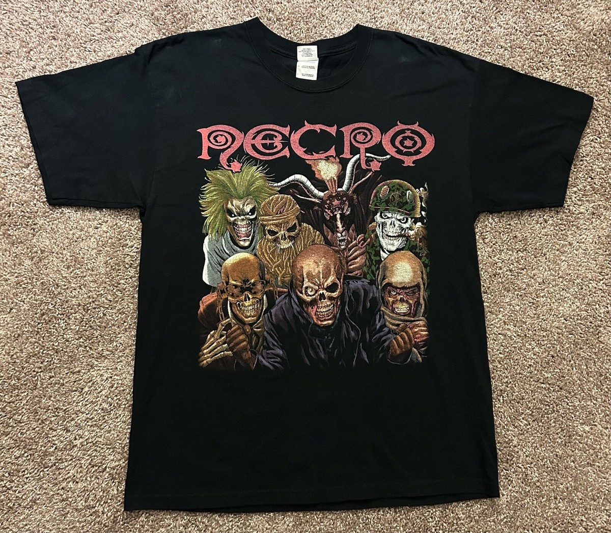 Necro Tee Shirt Vintage Early 2000's Death Rap Psycho+Logical