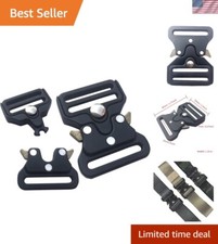 Adjustable Steel Buckles for Tactical Belts - 2 Pack Heavy Duty Replacement