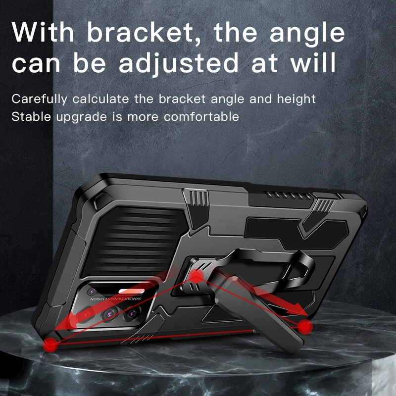 For Xiaomi Poco X5 X4 X3 M4 Pro Shockproof Belt Clip Stand Case+Screen Protector - Image 4 of 4