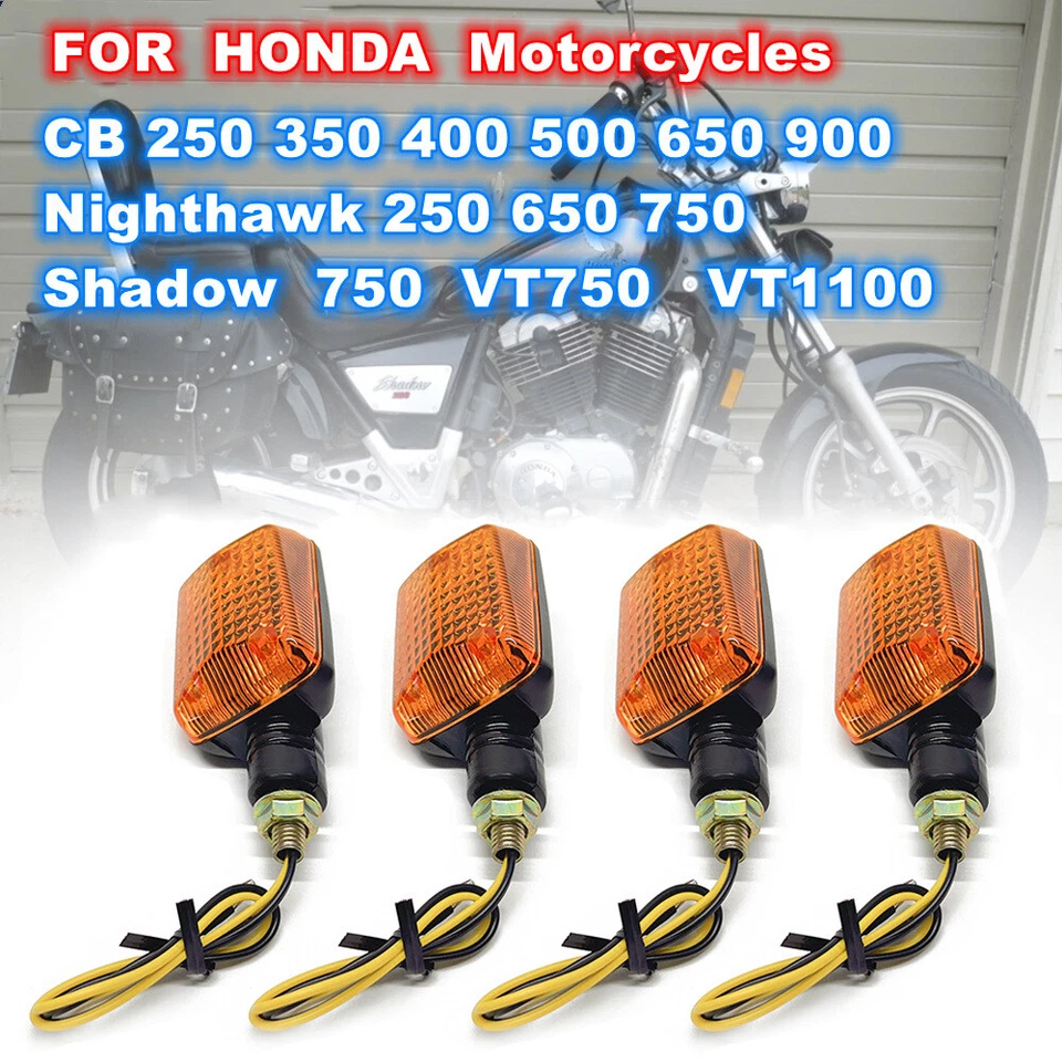 Mini señales de giro para Honda CB250 350 400 500 650 900 Shadow 750 Nighthawk 4 piezas Foto 2 de 4