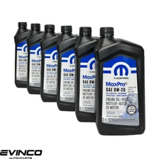 Mopar 0W20 Full synthetic Motor oil Case of 6 quarts Chrysler Jeep Dodge Ram