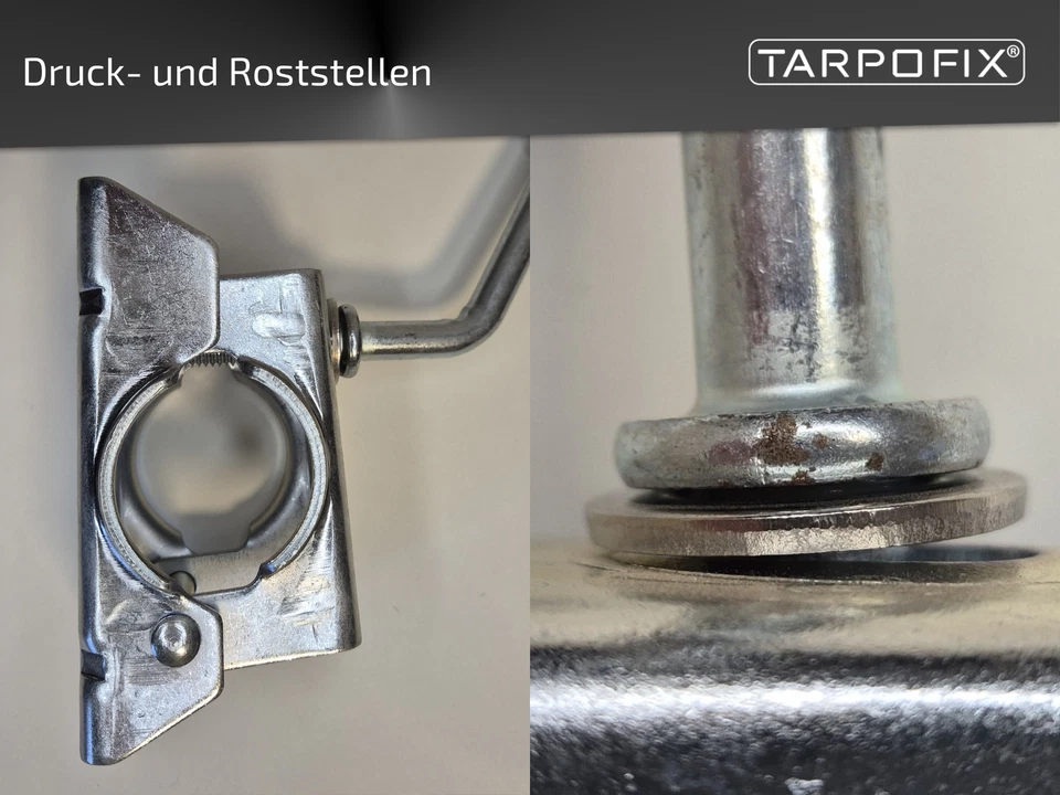 B-Ware Anhängerstützen + Klemmhalter Stahl verzinkt 48mm Abstellstützen Anhänger - Bild 3 von 4