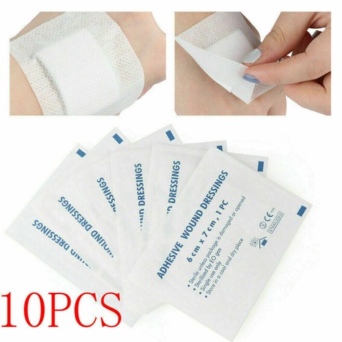 10PACK Non-Woven Medical Adhesive Wound Dressing Large Band Aid Bandage 6x7cm - Picture 2 of 12