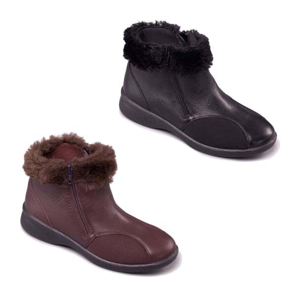 ladies leather ankle boots