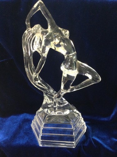 Royal Crystal Rock RCR Akt Tänzerin Statue Kunst Glas Frau Skulptur Italien 10 Zoll - Bild 5 von 7