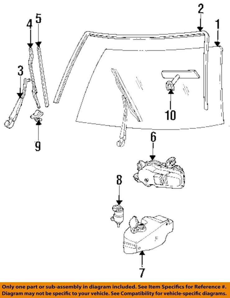 Motor de limpiaparabrisas usado se adapta a: Pontiac Fiero 1985 con limpiaparabrisas de pulso grado A Foto 3 de 4