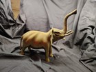 9" Solid Brass ELEPHANT STATUE With Trunk-Up , 2 Tusks and Both Ears Intact — photo 2