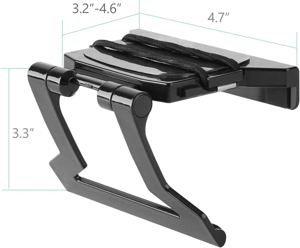 WALI TV Top Shelf, 5 x 5 Inch Flat Panel Adjustable Clip Mount Holder