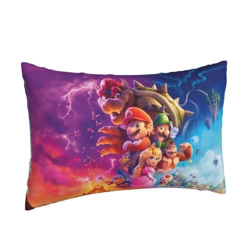 Super Mario Bros federa per capelli e pelle federa copricuscino cerniera 3 taglie - Foto 13 di 30
