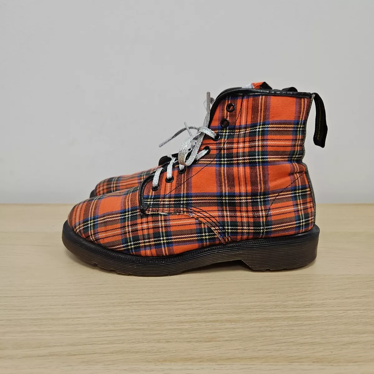 Red plaid sales doc martens