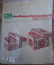 Columbia Minerva Needlepoint Christmas Idea Kit Boxes 8235 Opened
