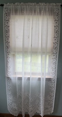 2 Heritage Lace Curtains 60  X 84  Ivory Ecru Tier, Panel, Balloon American New